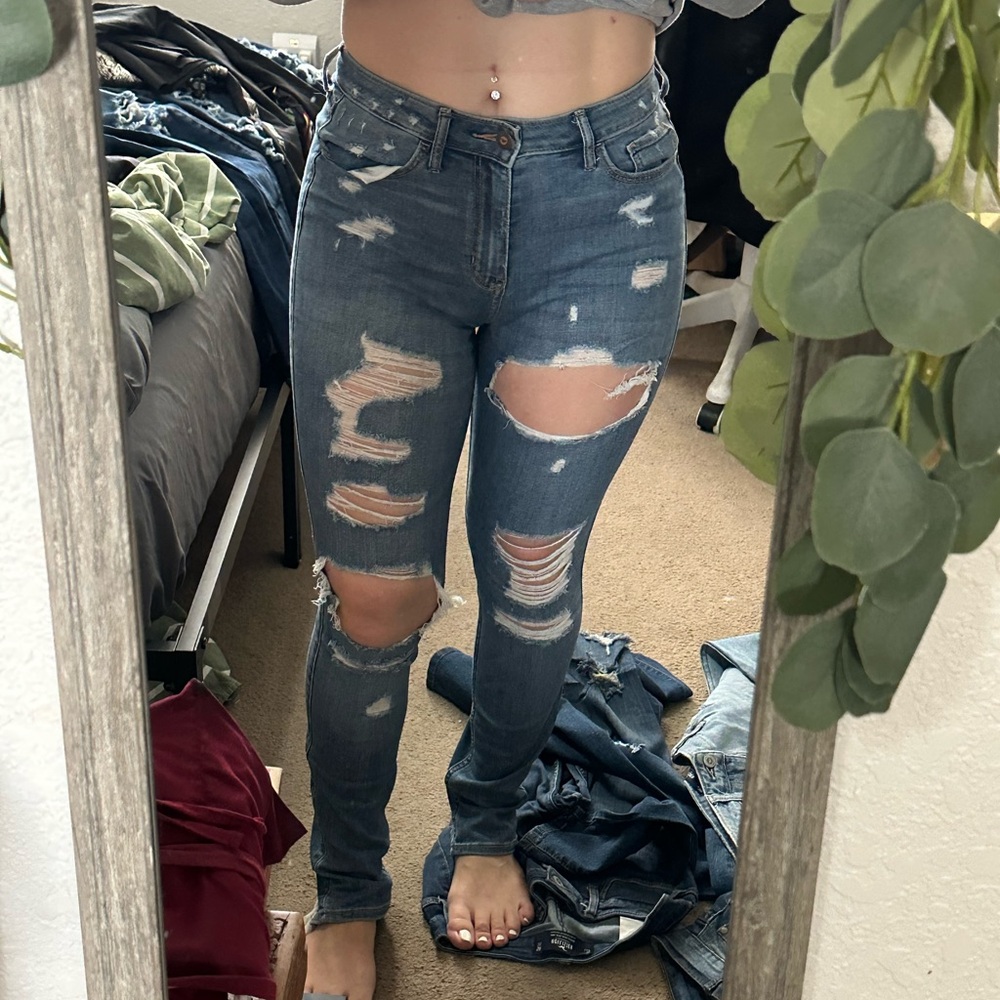 Distressed Blue Jeans for Women